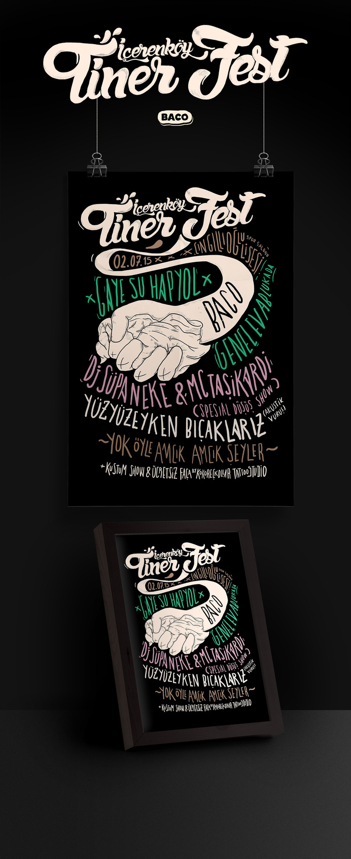 Typographic festival flyer #typography #illustration #art #poster #flyer #layout #hand #lettering #graphic #design #design #artist #art #tur