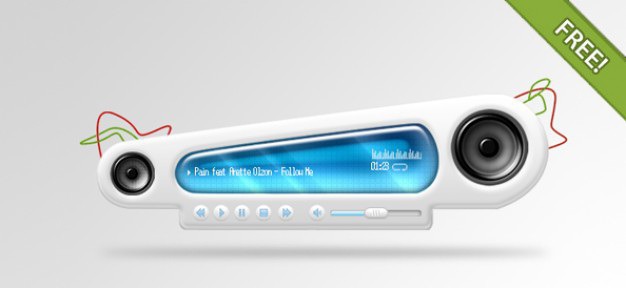 Abstract audio player Free Psd. See more inspiration related to Abstract, Audio, Player and Horizontal on Freepik.