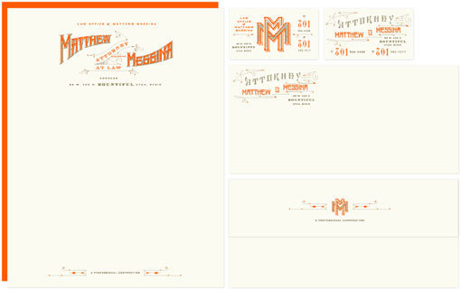 Matthew Messina Stationery by Kevin Cantrell #logo #vintage #branding #stationery