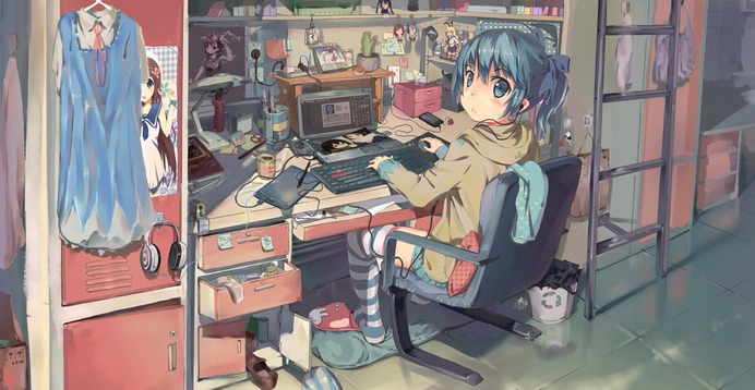 anime cozy computer - Google Search