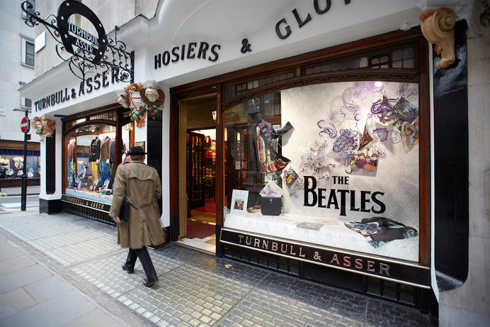Turnbull & Asser Beatles window display design