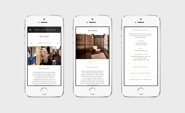 Paul Edmonds / Matthew Hancock #handheld #design #graphic #website #iphone #hair #digital #mobile #fashion #layout #web #style #typography