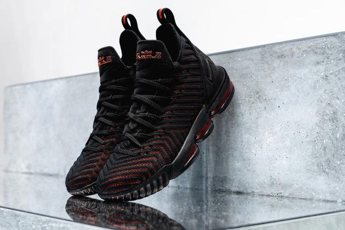 nike lebron 16 nike basketball lebron james footwear black red 2018 los angeles lakers nba
