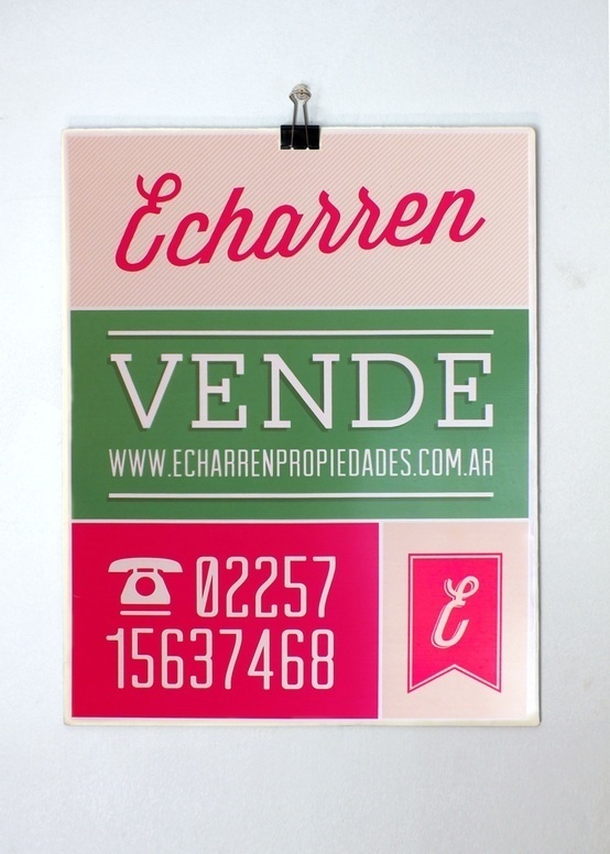 Echarren Real Estate #brand #poster #logo #layout #typography