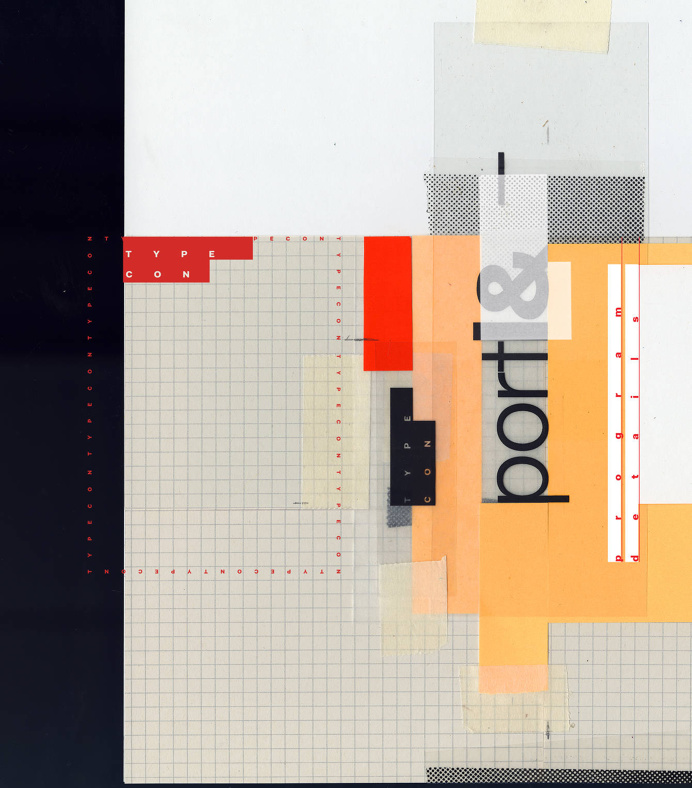 vertical, type, collage, shapes, grid, yellow, red
