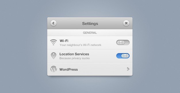 Settings panel psd Free Psd. See more inspiration related to Window, Ui, Psd, Panel, Settings and Horizontal on Freepik.