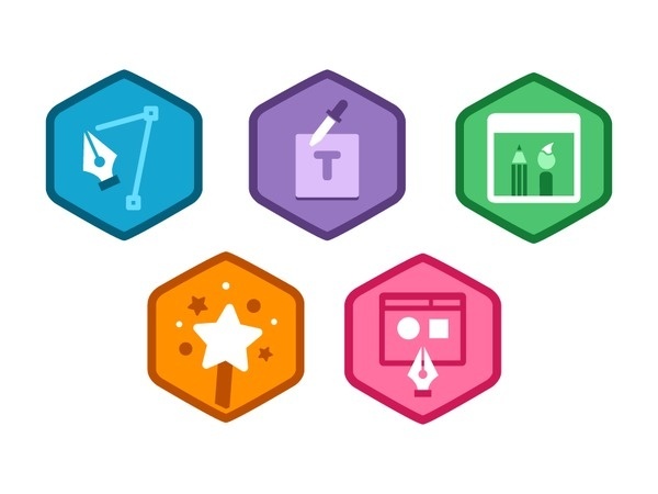 Illustrator Foundations Badges #icon