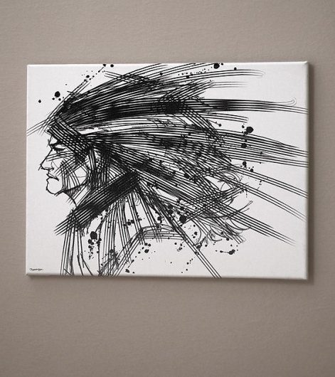 StrokeattitudeMan Art Canvas print 12x16inch Jimmy Tan by eggmost #indian #art #fine