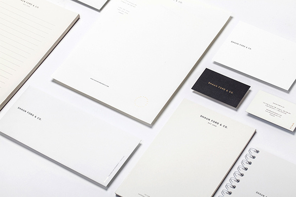 SHAUN FORD & CO on Behance #white #business #branding #card #black #identity #gold #and #foil