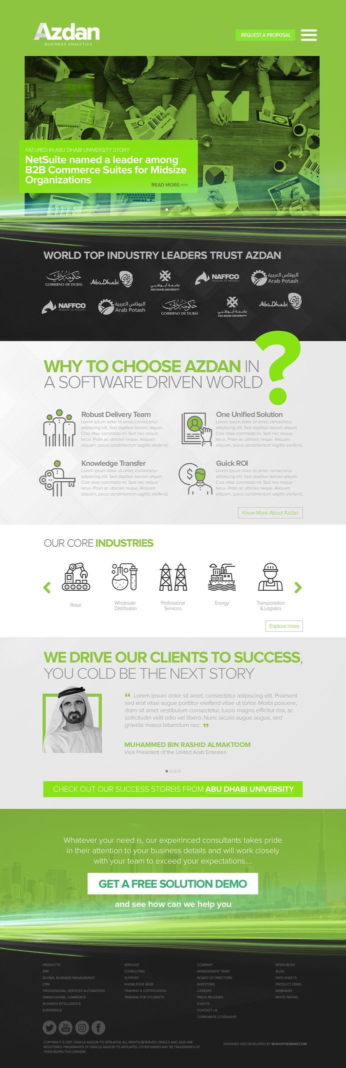 Azdan / Website Design and Development on Behance
