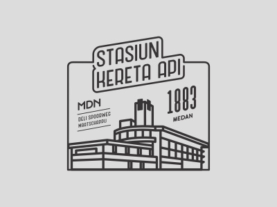 stasiun kreta api #pictogram #medan #icon #deli #simplicity #line #design #graphicdesign
