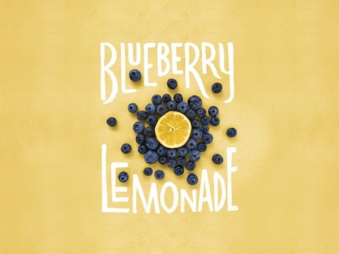 Blueberry Lemonade Lettering/Photo #type #lettering #hand #typography