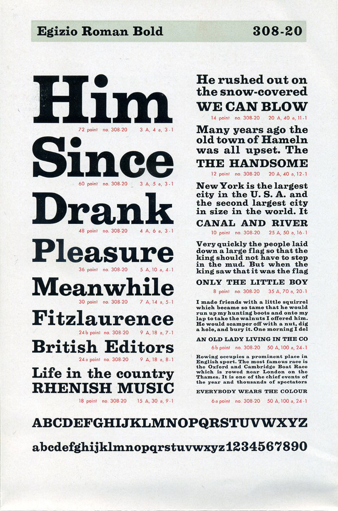 Egizio Bold font specimen #specimen #egizio #nebiolo #type #typography