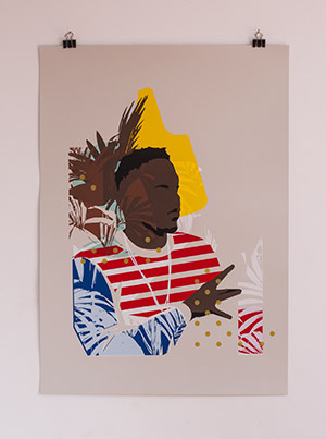 screenprint inspired by Kendrick Lamar - Money trees - PrintMakingMoneyGang #PrintMakingMoneyGang #screenprint #gezeever #KendrickLamar