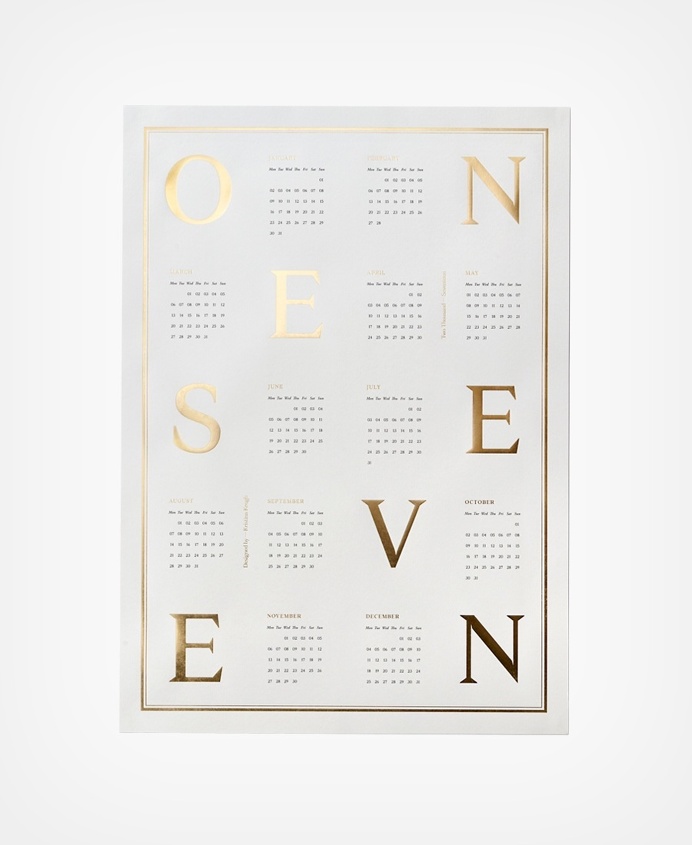 "ONE SEVEN" is the name of the new 2017 calendars designed by Kristina Krogh from Denmark Copenhagen. The prints come in a size of 50 x 70 c #sthash