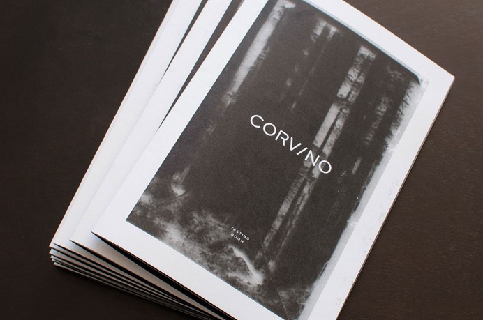 Corvino - Mindsparkle Mag The project of brand identity for Corvino was created by Design Ranch. The name Corvino, which means raven, provided the inspiration behind the color palette, textures and materials for this new restaurant. #logo #packaging #identity #branding #design #color #photography #graphic #design #gallery #blog #project #mindsparkle #mag #beautiful #portfolio #designer