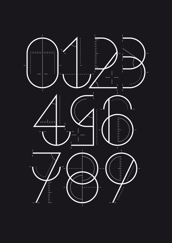 Numerografía - Yorokobu on the Behance Network #numbers #craft #typography