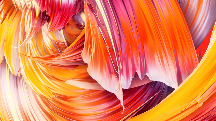 Paintwaves wave paint 3d art color colorful splash green yellow red violet mindsparkle mag experiment