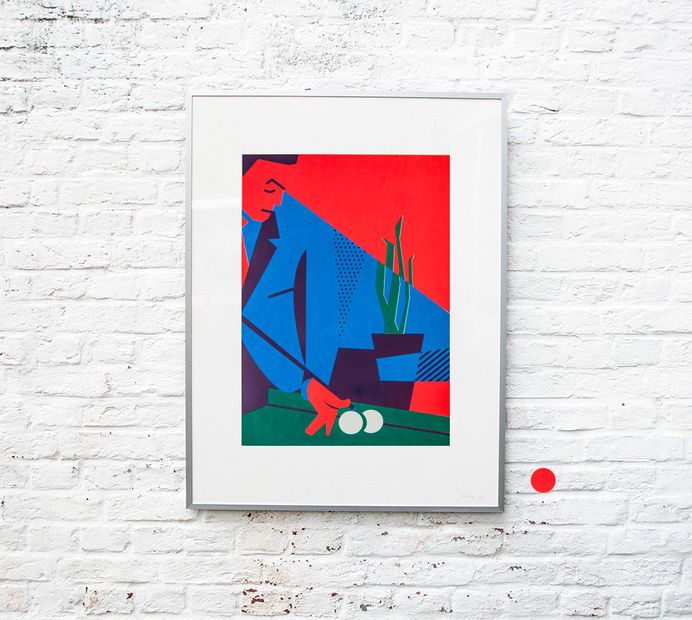 BILJART 3 color screen print