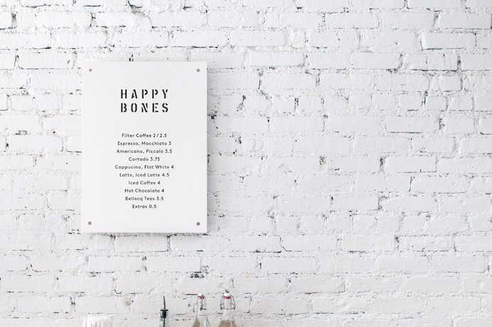 Lotta Nieminen | Happy Bones #white #sign #minimal #nieminen #lotta #typography