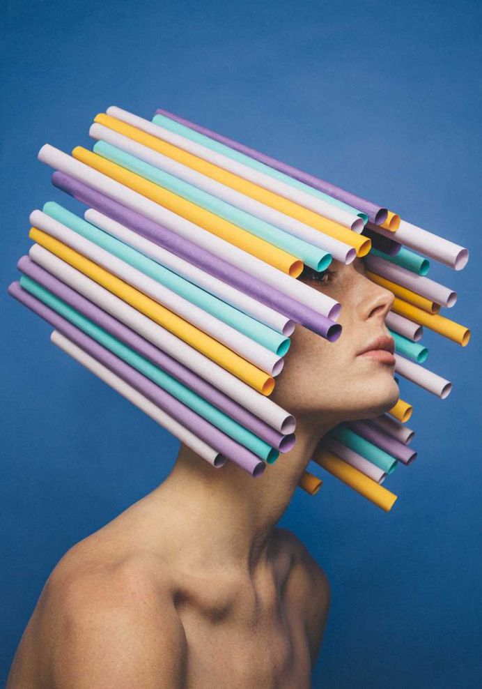 Playful Fashion Portraits Featuring Paper Art by Kristoffer Marchi