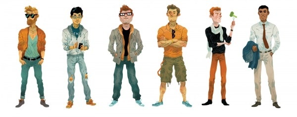 San_Fran_mag_dating_spots.png (PNG Image, 1600 × 635 pixels) #illustration #characters #bosma #sam