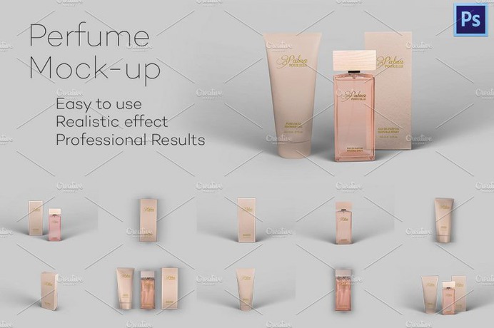 Perfume Branding Mockup PSD
