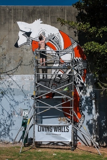 All sizes | springtime sunburn. | Flickr - Photo Sharing! #geometry #pattern #mural #fox #photography #art #street