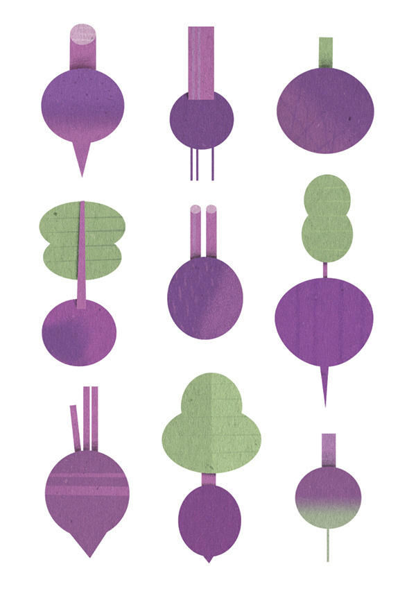 Different Beets #beetroot #diet #health #food #geometric #illustration #minimal #purple
