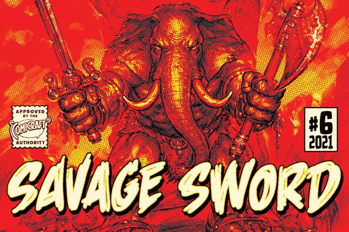 Hack! Slice! Cut your fiendish foes into pieces with Comicraft's SAVAGE SWORD! Then tell your Savage Tales to all and sundry and even those you've sundered.

SAVAGE SWORD is a single weight font with two sets of automatically alternating uppercase characters, plus support for Western & Central Europe and Vietnamese.