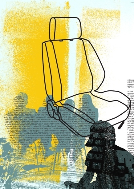 Clare Nicholas Who's driving? #illustration #overlay