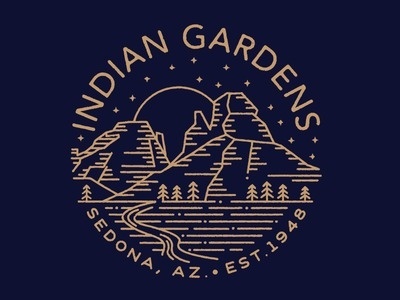 Indian Gardens II by Brian Steely #identity #mountain #arizona #logo