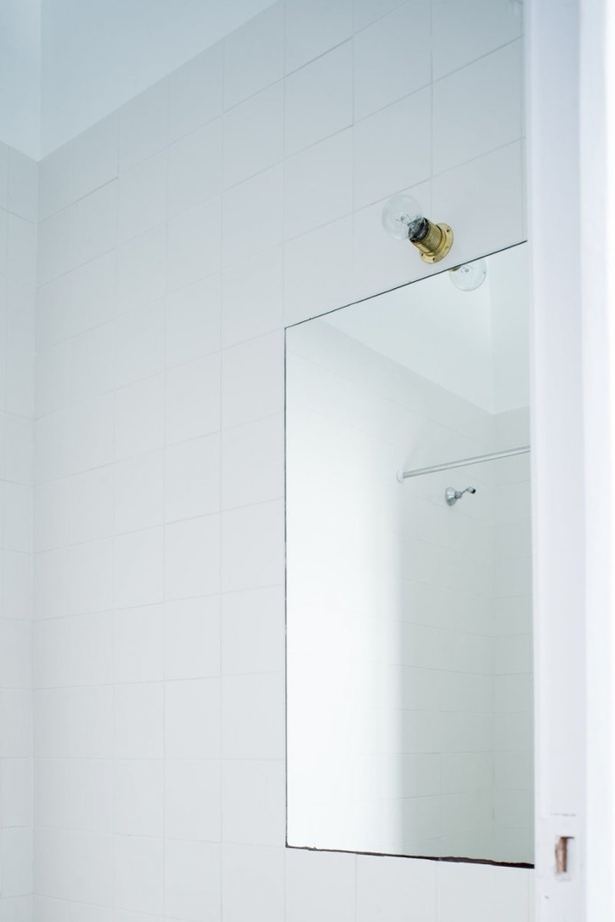 Simple bathroom vanity. Low Cost Bathroom by João Carmo Simões Architecture. #bathroom #bathroomvanity