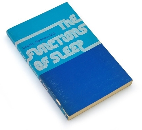 Typeverything.com The Functions of Sleep, 1973... - Typeverything #letters #book #cover #type #blue #typography