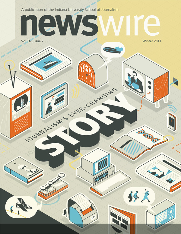Newswire cover #cover #print #magazine #illustration