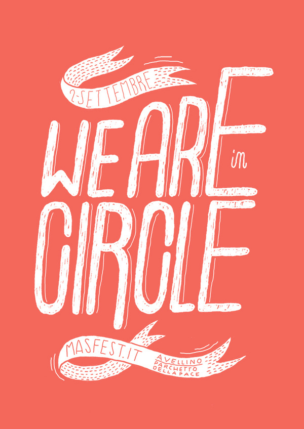 W E A R E I N C I R C L E demone #lettering #demone #design #graphic #poster #circle #hand