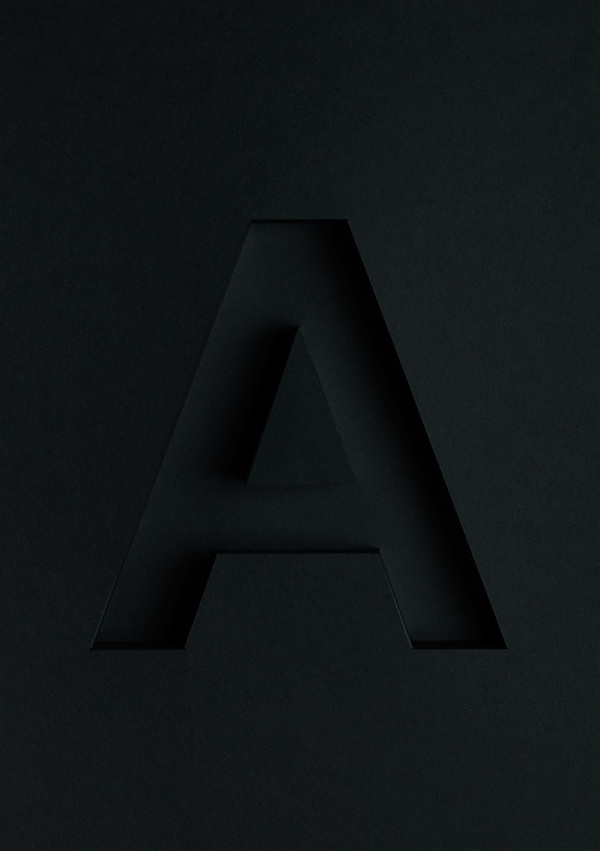 Atype on Behance #letter #craft #deboss #type #paper
