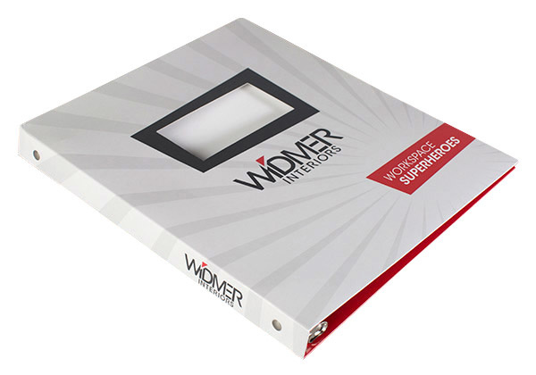 2 Pocket 3 Ring Binder With Window for Widmer Interiors