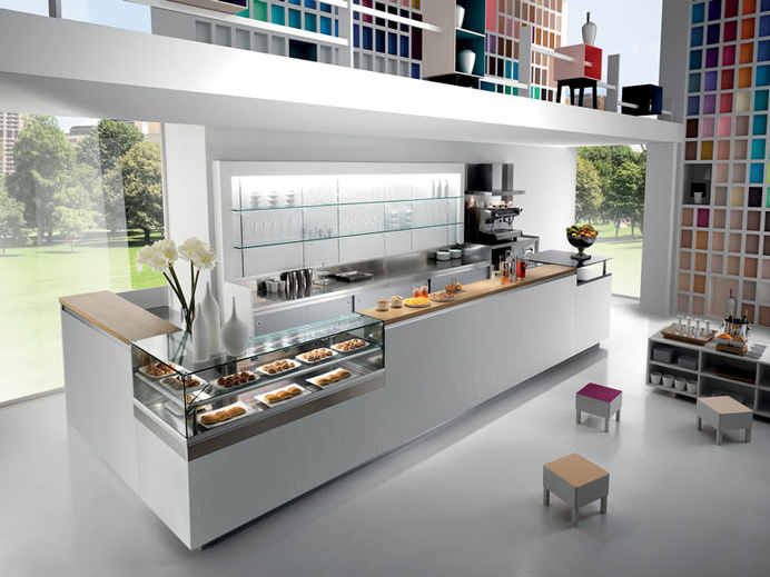 Arredamento Bar - STUDIO ARCHITETTURA+ ARCH SITO UFFICIALE DI IVAN SACCOMANI #negozi #arredamenti #professionali #pubblici #design #banconi #ristoranti #banco #bar #pasticceria #locali #hotel #per #gelaterie #pub #cucine #bancone