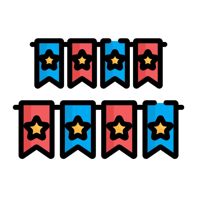 See more icon inspiration related to bunting, garlands, ornaments, garland, celebration, entertainment, flags, decoration and flag on Flaticon.