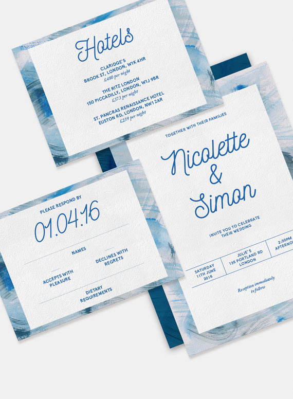 #wedding #invitation #watercolour #typography #minimalist #contemporary #designer #paper #craft