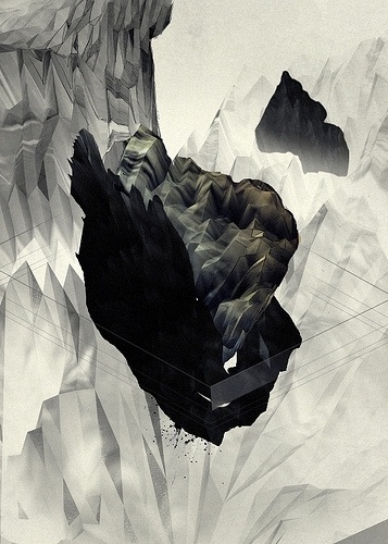 displaced | Flickr - Photo Sharing! #mountain #gabriel #pulecio #inks #displaced #lustix #paper