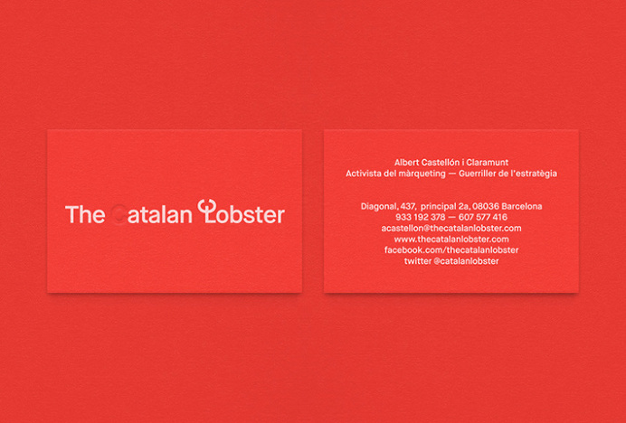 The Catalan Lobster by Forma & Co #business card #red #graphic design