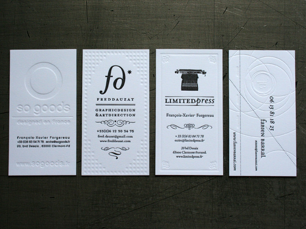 Letterpress Business Cards by Fabien Barral #card #letterpress #business