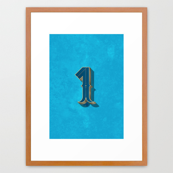 One #numbers #one #illustration #typography
