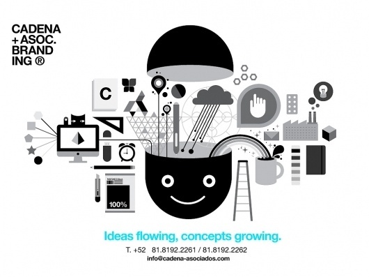 CADENA+ASOC. BRANDING #happy #white #design #black #ideas #illustration #and #cadena