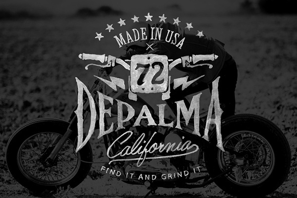 BDM Depalma Brush Lettering Logo #lettering #branding #motorcycles #vintage #brush #logo #hand