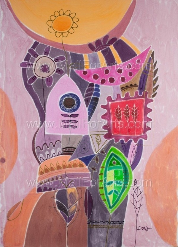 Gipsy summer silk painting #art #painting #silk