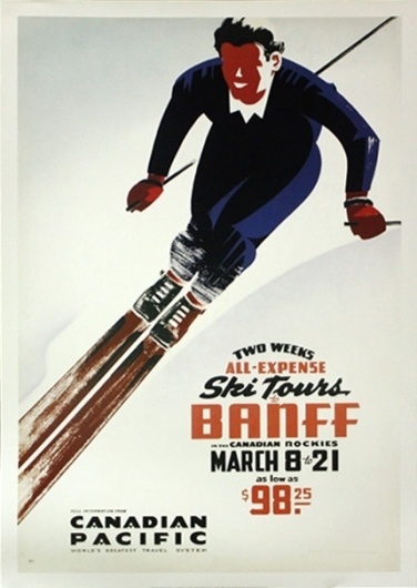 tumblr_ltl1u1xQza1qas1n0o1_500.jpg 429×604 pixels #banff #ski #illustration #vintage #poster