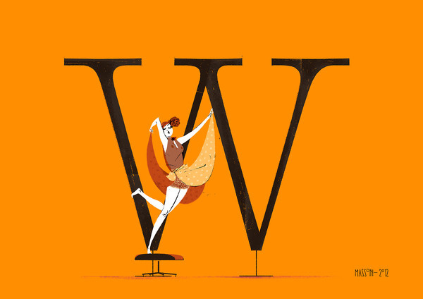 Chicks & Types by Simone Massoni #illustration #woman #lady #typography